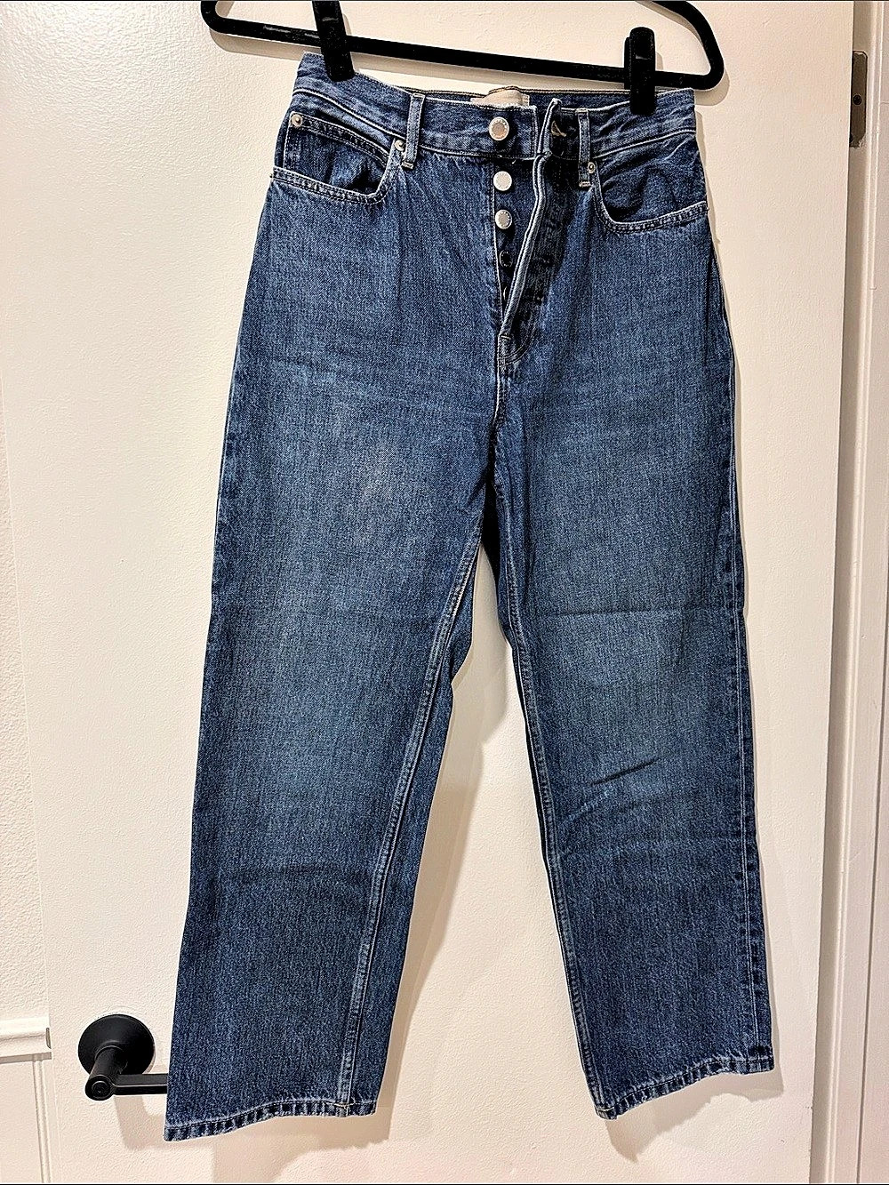 Everlane The '90s Way-High Jean Straight Leg Jeans Blue Waist 26